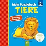 Mein Puzzlebuch Tiere für Kinder ab 10 Monaten: 4 Puzzleteile als Spielfiguren. Zum Spielen und Lernen