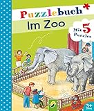 Puzzlebuch Im Zoo für Kinder ab 3 Jahren: Mit 5 Puzzles mit je 6 Teilen